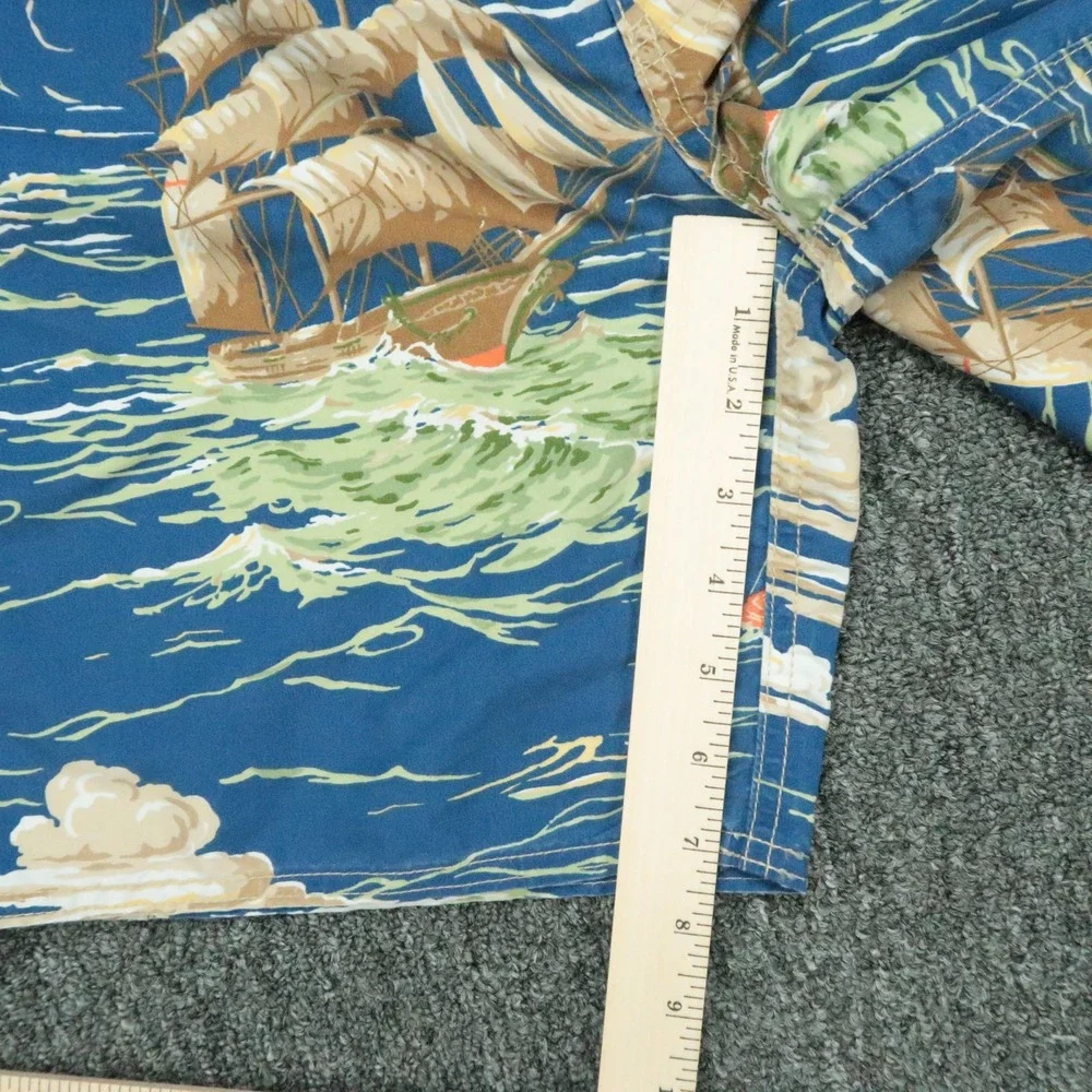 Polo Ralph Lauren Swim Trunks Mens 40 Blue Swimwear Sailing Ships Lined Shorts
